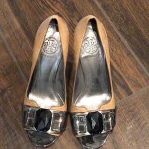 Tory Burch peep toe heel